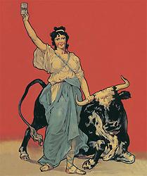 Einst Klischee: Spanisches Plakat mit Stier-Motiv (1900).