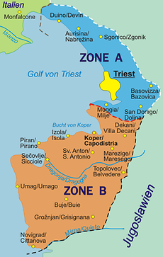 Die beiden Zonen des Freien Territoriums.