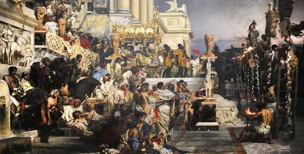 Nero verbrennt die Christen: Bild von Henryk Siemiradzki