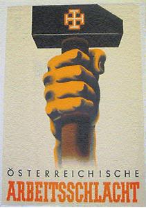 Plakat mit der Aufschrift: 'Arbeitsschlacht'
