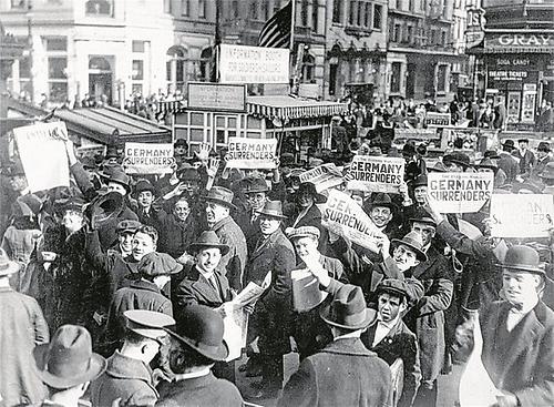 11.11.1918: Jubel in New York über die deutsche Niederlage