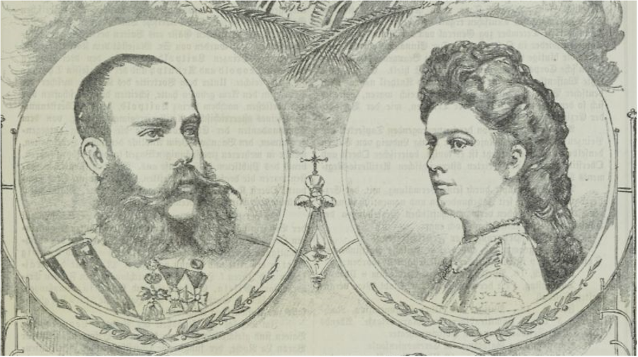 Kaiserpaar Salonblatt 1873
