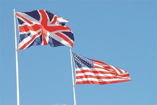 Flagge von Großbritannien und den USA