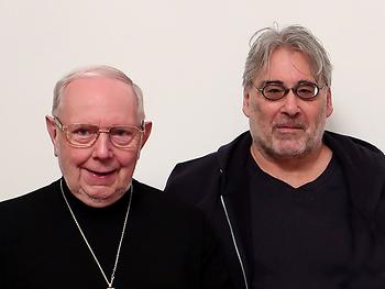 Hermann Maurer (links) und Künstler Martin Krusche. (Foto: Ursula Glaeser)