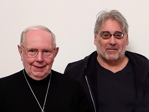 Wissenschafter Hermann Maurer (links) und Künstler Martin Krusche. (Foto: Ursula Glaeser)