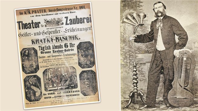 Anton Kratky-Baschik erlangte als Zauberkünstler, Taschenspieler und Musikvirtuose Berühmtheit