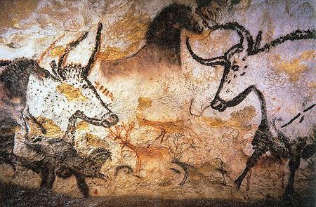 Malerei in der Höhle von Lascaux (Frankreich), nach jüngeren Schätzungen aus einem Zeitraum zwischen 36.000 und 19.000 vor Christus – (Foto: Prof sax, GNU License)