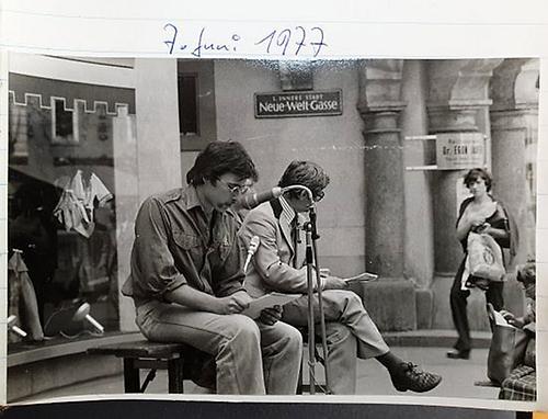 7. juni 1977: open air auf dem grazer hauptplatz.