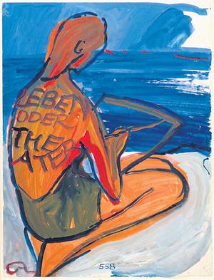 Gouache von Charlotte Salomon aus dem Zyklus „Leben? oder Theater?“, 1940–1942