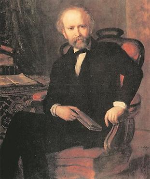 Friedrich Hebbel, porträtiert von Carl Rahl (1855)