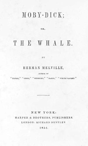 Titelseite der Erstausgabe von Moby-Dick (1851)