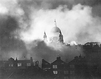 Während eines deutschen Luftangriffs auf London