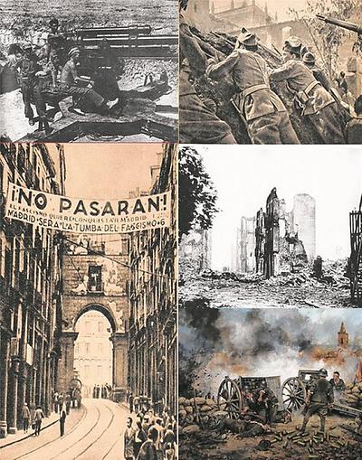 Szenen aus dem Spanischen Bürgerkrieg