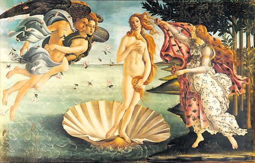 „Die Geburt der Venus“ von Sandro Boticelli, ca. 1485