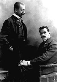 Die Brüder Heinrich (l.) und Thomas Mann, 1902.