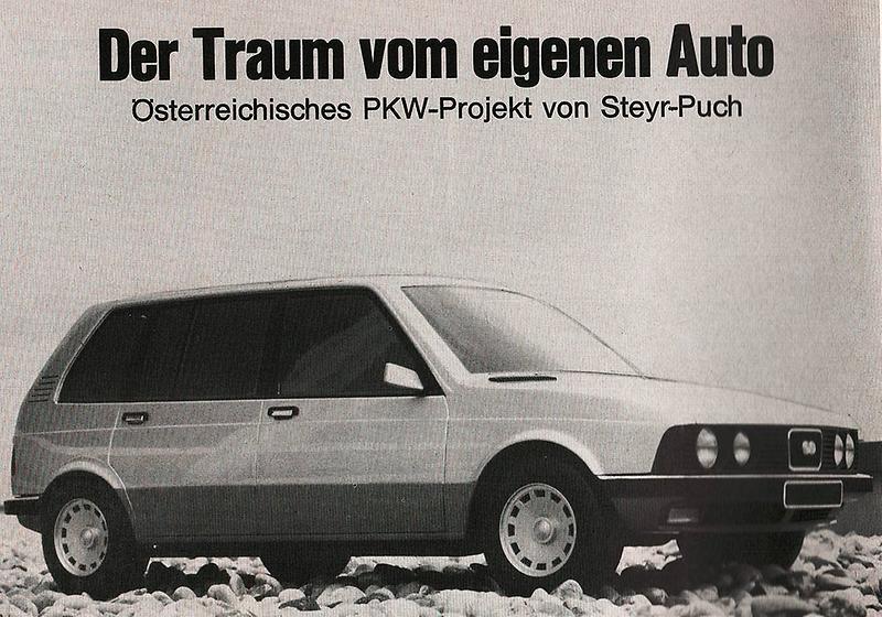 Das hätte 1984 ein neues Puch-Auto werden können. - (Foto: autorevue)
