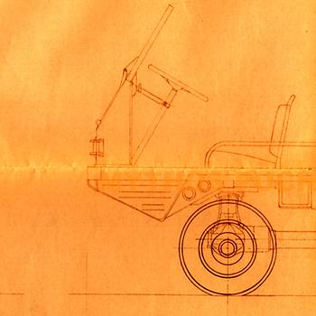 Design aus dem Konstruktionsbüro: Die Flachnase, der Vorserien-Haflinger AP 600 im Ausschnitt einer Werkszeichnung. (Archiv Martin Krusche)