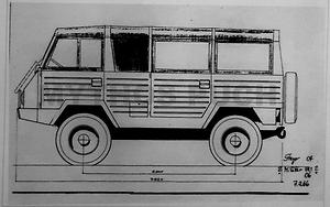 Pinzgauer-Entwurf im privaten Rudolf-Album. (Grafik: Lepoix-Archiv)