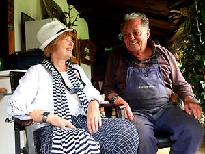 Autorin Milena Findeis und Altmeister Fredi Thaler. (Foto: Martin Krusche)