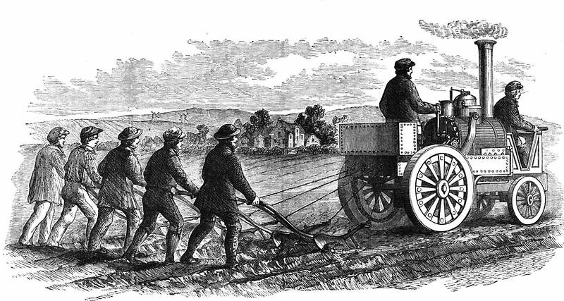 1862: Der Dampf-Bulle – (Grafik: The Mechanic’s Magazine)