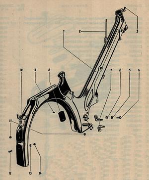 Der nackte Rahmen aus gepreßten Halbschalen. (Werksgrafik, Archiv Fredi Thaler)