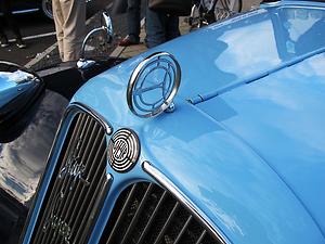 Das prägnante Austro-Daimler Logo auf dem Steyr-Kühler. - (Foto: Martin Krusche)