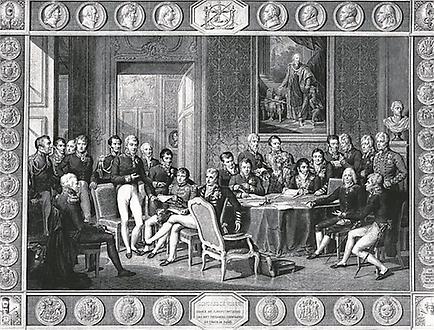 Die Delegierten des Kongresses in einer historischen Darstellung.