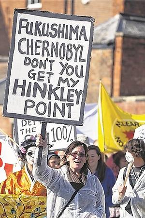 Proteste gegen die Anlage Hinkley Point C