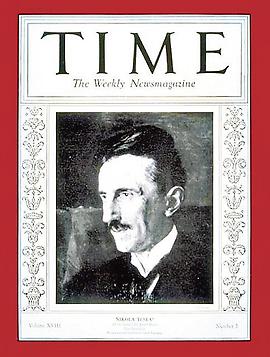 Nikola Tesla auf dem 'Time Magazine'