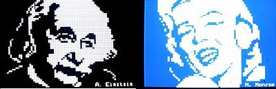 Bilder von Einstein und Monroe aus Mosaiksteinchen