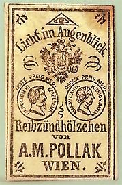 Etikett aus dem Hause Pollak (1855)