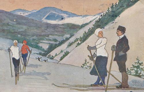 Skifahren vor der Ära des Massentourismus, um 1913