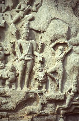 Darstellung von Gott Shiva und Asket