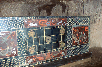 Reconstructed coffin with jade layer