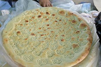 Decorated flatbread