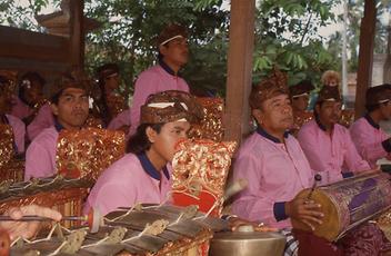 Musician of a Gamelan orchestra