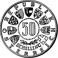 50 Schilling - 600 Jahre Tirol bei Österreich (1963)