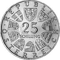 25 Schilling - 250. Geburtstag der Kaiserin Maria Theresia (1967)