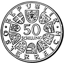 50 Schilling - 100 Geburtstag von Bundespräsident Dr Karl Renner (1970)