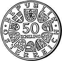 50 Schilling - 350 Jahre Universität Salzburg (1972)