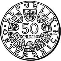 50 Schilling - 125 Jahre Gendarmerie in Österreich (1974)