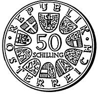 50 Schilling - 50 Jahre Österreichischer Rundfunk (1974)