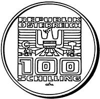 100 Schilling - 20 Jahre Staatsvertrag (1975)