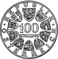 100 Schilling - Johann Strauß - Jahr 1975 (1975)