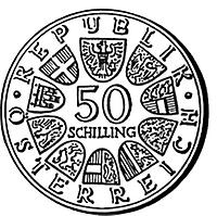 50 Schilling - 150. Todestag von Franz Schubert (1978)