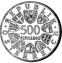 500 Schilling - 25 Jahre Staatsvertrag (1980)