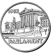 500 Schilling - 100 Jahre Parlamentsgebäude (1983)