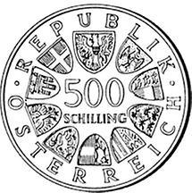 500 Schilling - 150 Jahre Eisenbahn in Österreich (1987)