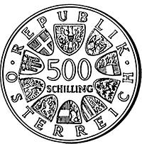 500 Schilling - 850 Jahre Benediktinerabtei St. Georgenberg-Fiecht (1988)