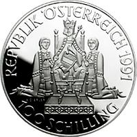 100 Schilling - Rudolf I. (1991)